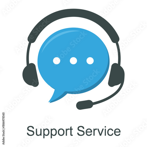 customer support headset service icon