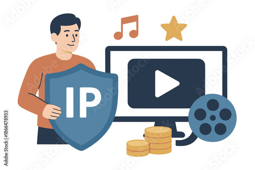 IP protects entertainment content, ensuring creators keep control over distribution and profits