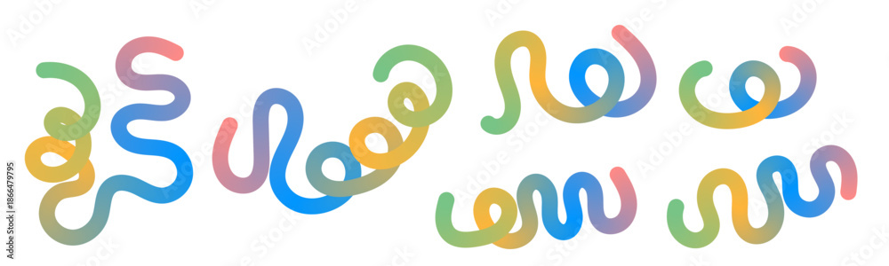 Fototapeta premium Abstract background featuring fluid wavy curves and loopy gradient line shape. Modern minimalist background element perfect for posters