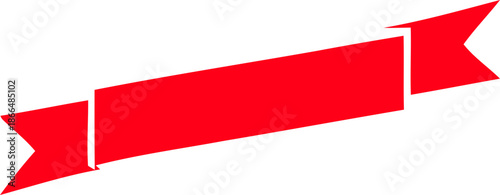 Red Ribbon banner icon, Ribbon banner, decorative silhouette icon, ribbons sign style. Web icon kit of text banner tapes, Vector illustration !