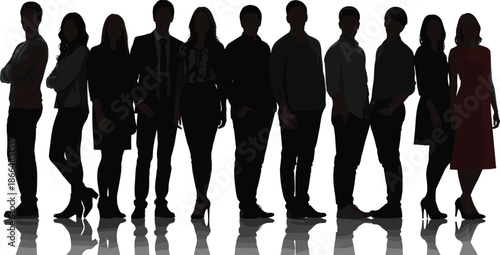 Large Vector Silhouette Collection of Diverse Families Parents and Children Holding Hands Walking Playing and Sitting Together on White Background (20 words)