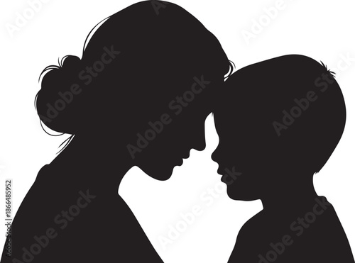 Silhouette of a family