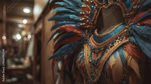 Samba Costume Hanging Before Carnival Parade Preparation