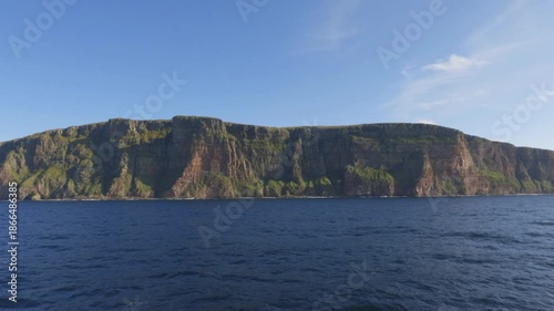 View of the Orkney islands from the ferry