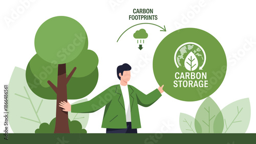 Investing In Nature Based Solutions For Carbon Sequestration Initiatives Illustration