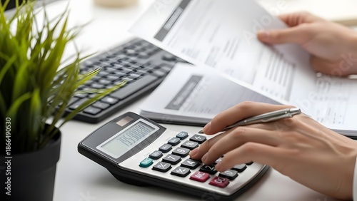 Calculating finances with a calculator