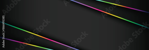 Multicolored diagonal lines on dark background