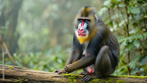 mandrill monkey in the wild video