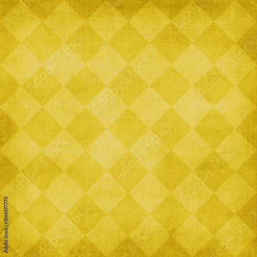 Warm yellow textured diamond checkered background with soft grunge effect. Vintage-style pattern perfect for posters, wallpapers, branding, and creative layouts.