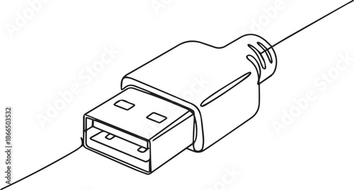 Modern USB connector and cable for technology and connectivity