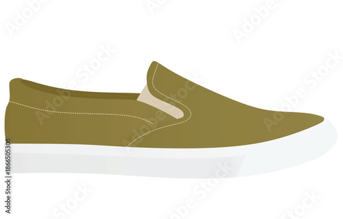Brown loafer shoes. vector illustration