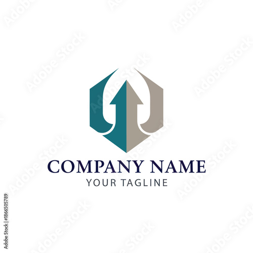 Free Download Corporate Logo Design with Arrows and Shapes. - GFXLoad