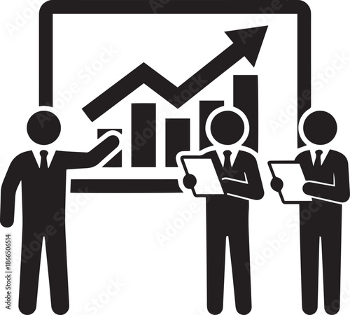 Businessman with house and rising business graph representing real estate investment and finance concept