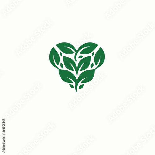 green leaf heart