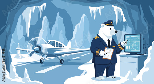 Polar Bear Pilot Prepares for Arctic Flight.