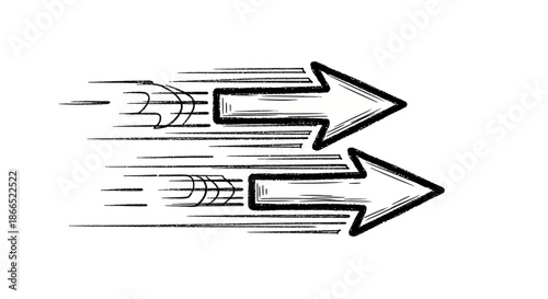 Two Arrows Pointing to the Right.