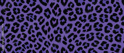 A captivating purple and black leopard print pattern, displaying exotic animal fur skin in an abstract design, embodying the wild essence of Africa and its vibrant African spirit
