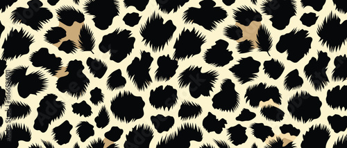 An exotic and wild African leopard animal skin fur pattern print, showcasing an abstract texture of the majestic feline from Africa, perfect for design and fashion applications
