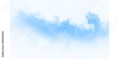 Tableau sur toile Blue smoke effect on black background for mysterious design Dark foggy texture o