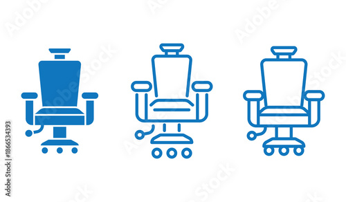 Chair icon vector illustration vector Art Illustrations set.on White Background
