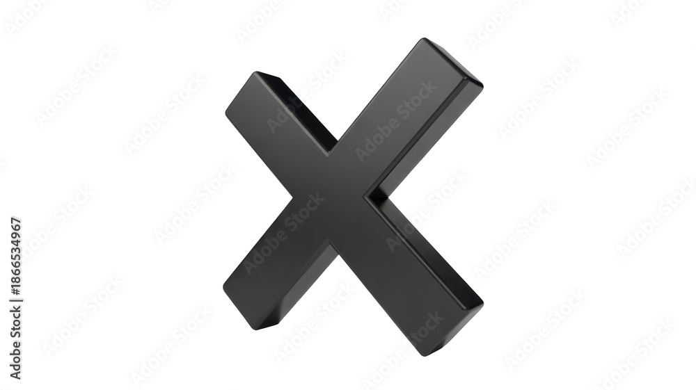 Obraz premium Black X Symbol