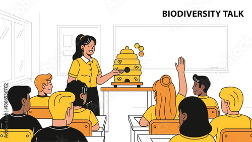 Engaging Classroom Presentation About Honeybee Colonies And Environmental Conservation