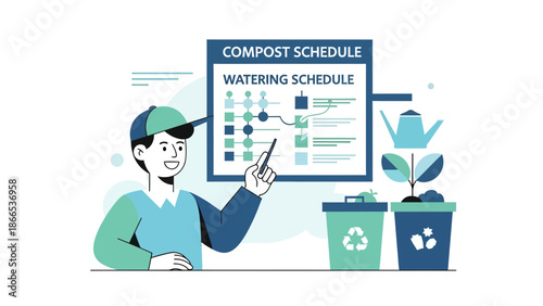 Explaining Composting And Watering Schedules For Sustainable Home Gardening
