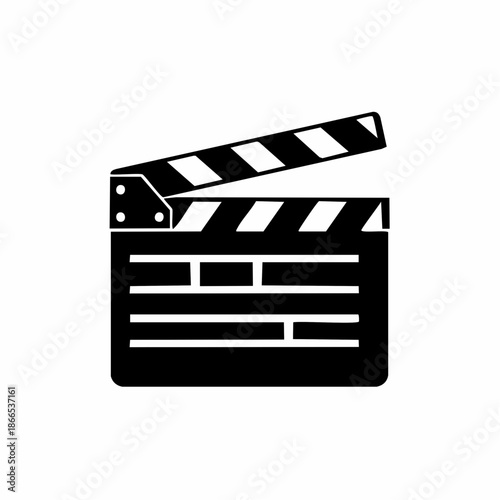 Movie clapper board icon symbolizing film production and cinematic industry