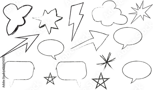 Collection of various shapes and symbols