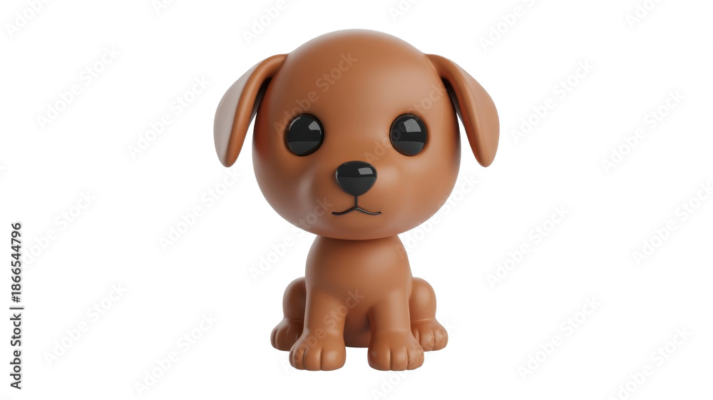 Fototapeta premium Cute Brown Puppy Dog Toy