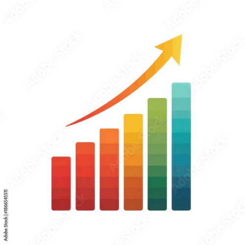 Free Download Growth success business chart arrow up isolated on transparent background - GFXLoad