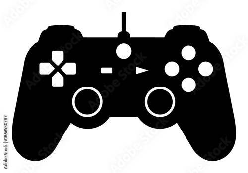 Gaming Controller Silhouette - Minimalist Vector