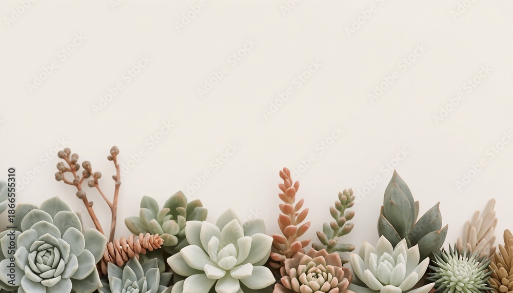 Fototapeta premium Modern Succulent Plant Composition