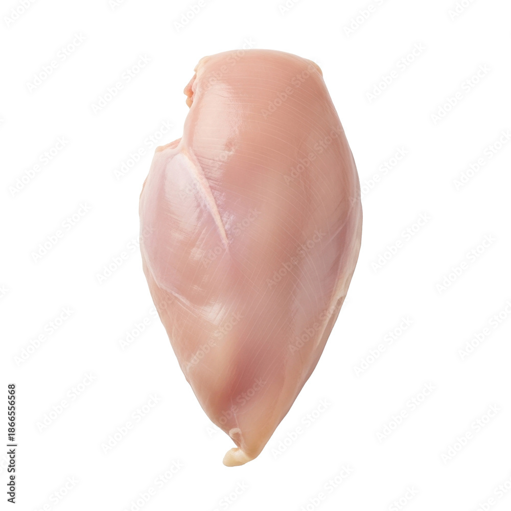Naklejka premium Raw Chicken Breast Fillet Isolated