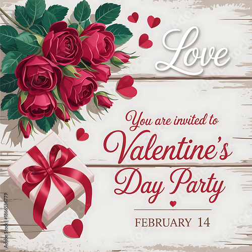 Valentine's day party invitation