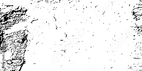 old vector grunge rough art. grunge texture black and white background. cracked concrete wall covered texture. abstract grunge texture border frame in black and white for overlay effect.