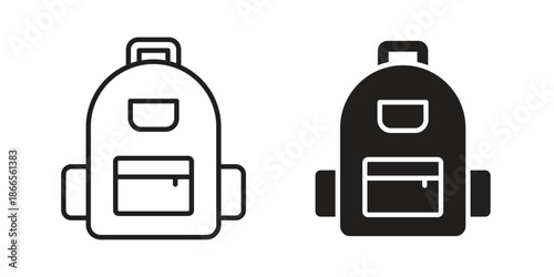 Backpack icons for Graphic Design Projects and web designs