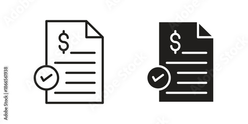 Bill paid icons for Graphic Design Projects and web designs