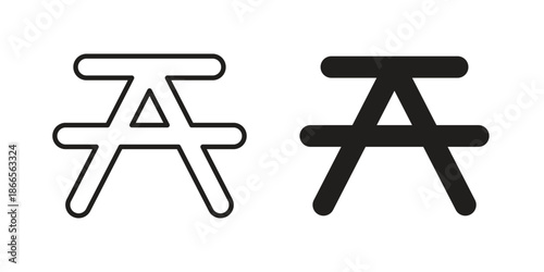 Camping table icons for Graphic Design Projects and web designs