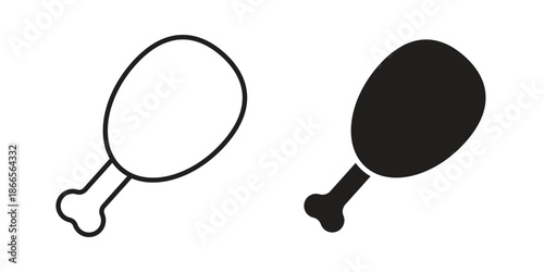 Chicken leg icons for Graphic Design Projects and web designs