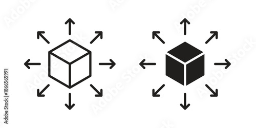 Distribution channel icons for Graphic Design Projects and web designs