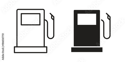 Gas station icons for Graphic Design Projects and web designs