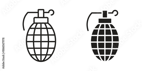 Hand grenade icons for Graphic Design Projects and web designs
