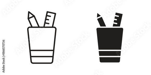 Pencil holder icons for Graphic Design Projects and web designs
