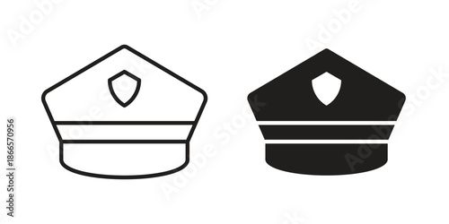 Police cap icons for Graphic Design Projects and web designs