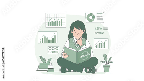 Analyzing Data Charts For Reducing Carbon Footprint And Emissions Impact
