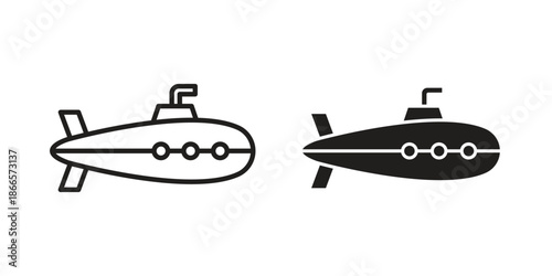 Submarine icons for Graphic Design Projects and web designs