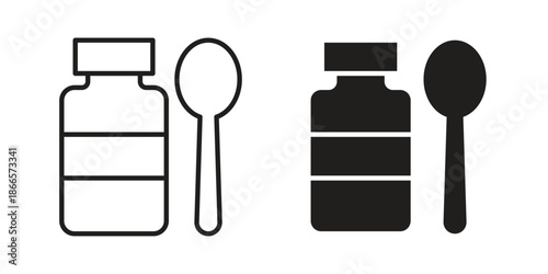 Syrup medicine bottle icons for Graphic Design Projects and web designs
