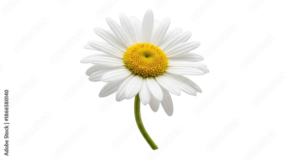 Fototapeta premium White daisy flower isolated on transparent background