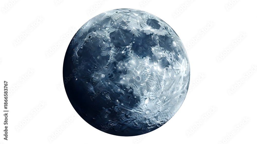 Obraz premium A detailed image of the moon on transparent background